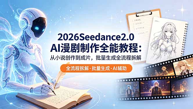2026Seedance2.0 AI制作全能教程：从小说创作到成片，批量生成全流程拆解-网创之家