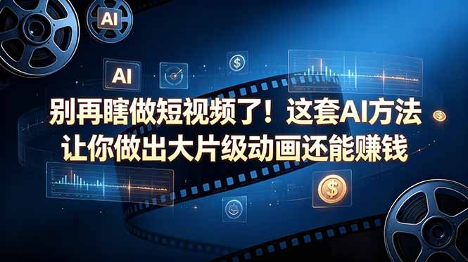 别再瞎做短视频了！这套 AI 方法让你做出大片级动画还能赚钱【原创双语字幕】-网创之家
