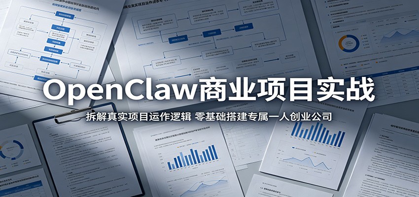 OpenClaw商业项目实战：拆解真实项目运作逻辑，零基础搭建专属一人创业公司-网创之家