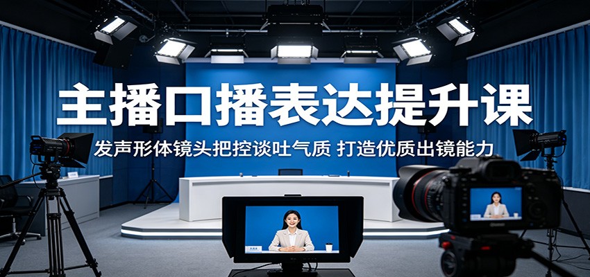 主播口播表达提升课：发声形体镜头把控谈吐气质，打造优质出镜能力-网创之家