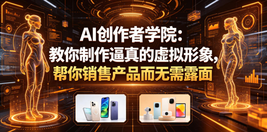 AI创作者学院：教你制作逼真的虚拟形象，帮你销售产品而无需露面【原创双语字幕】-网创之家