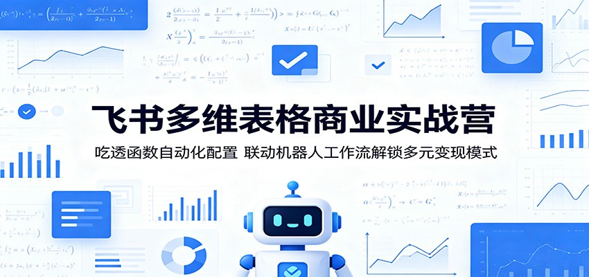 飞书多维表格商业实战营：吃透函数自动化配置，联动机器人工作流解锁多元变现模式-网创之家