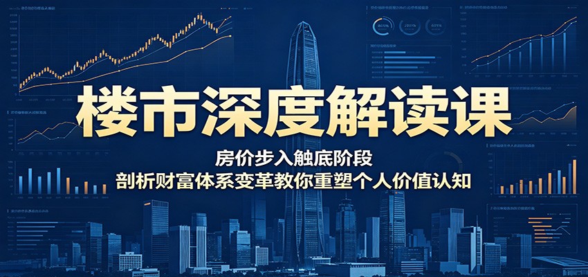 楼市深度解读课：房价步入触底阶段，剖析财富体系变革教你重塑个人价值认知-网创之家