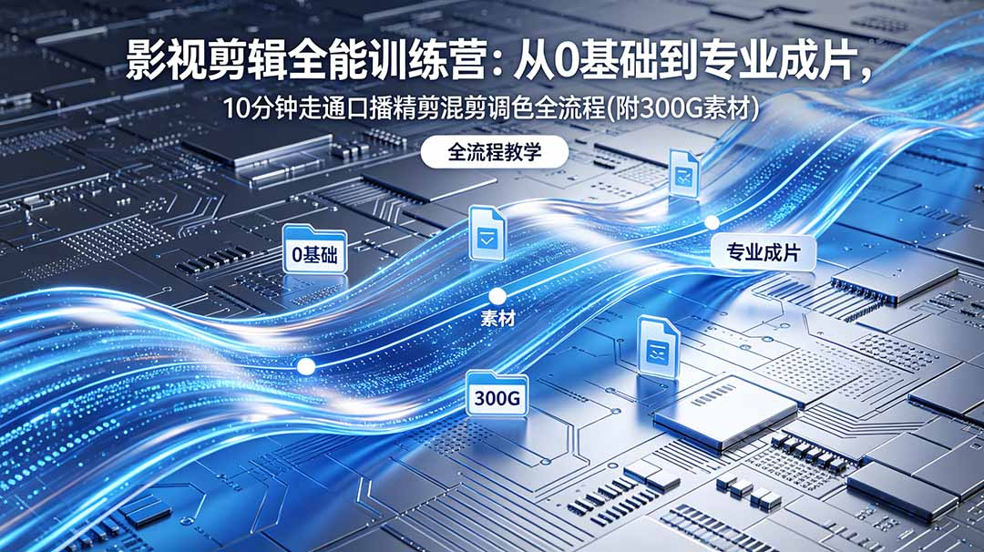 2026影视剪辑全能实战课｜0基础到专业成片，全流程教学，高清带300G素材-网创之家