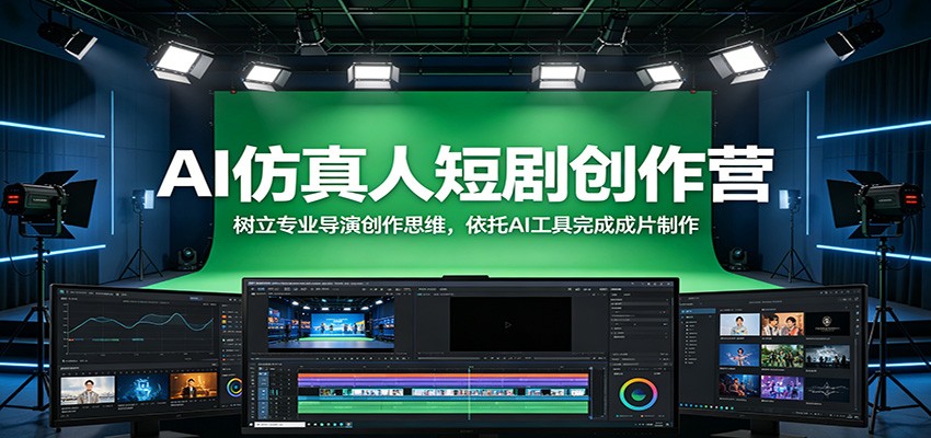 AI仿真人短剧创作营：树立专业导演创作思维，依托AI工具完成成片制作-网创之家