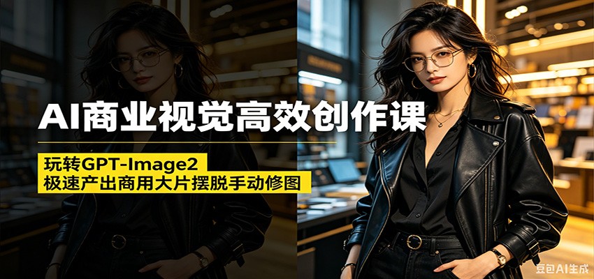 AI商业视觉高效创作课：玩转GPT-Image2，极速产出商用大片摆脱手动修图(更新)-网创之家
