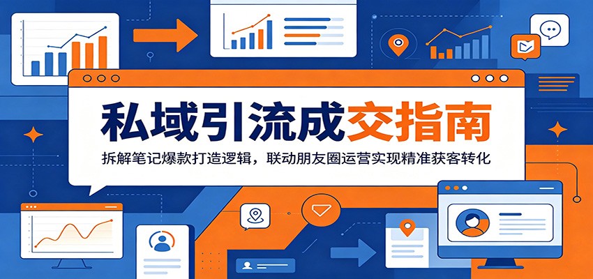 私域引流成交指南：拆解笔记爆款打造逻辑，联动朋友圈运营实现精准获客转化-网创之家