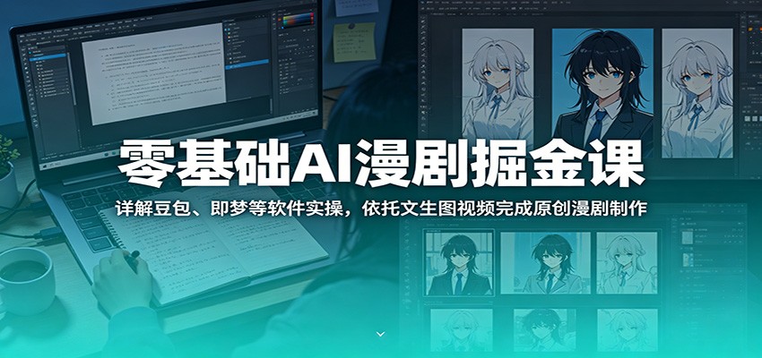 零基础AI漫剧掘金课：详解豆包、即梦等软件实操，依托文生图视频完成原创漫剧制作-网创之家