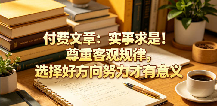 付费文章：实事求是！尊重客观规律，选择好方向努力才有意义-网创之家