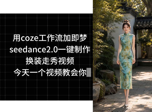 用coze工作流加即梦seedance2.0一键制作换装走秀视频，今天一个视频教会你-网创之家