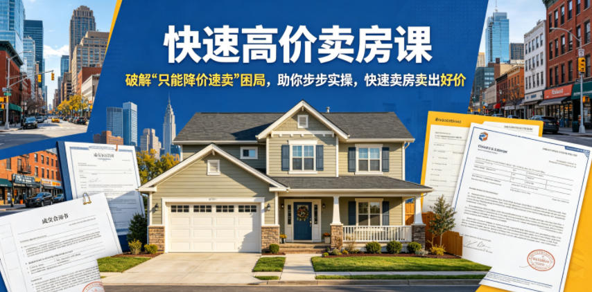 快速高价卖房课，破解“只能降价速卖”困局，助你步步实操，快速卖房卖出好价(更新2026)-网创之家