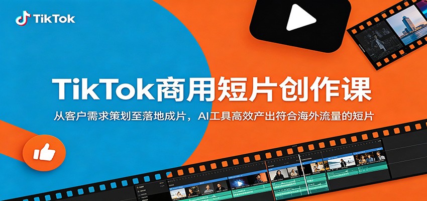 TikTok商用短片创作课：从客户需求策划至落地成片，AI工具高效产出符合海外流量的短片-网创之家