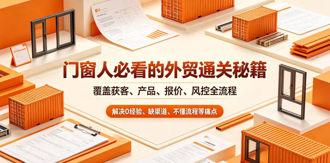 门窗人必看的外贸通关秘籍，块覆盖获客、产品、报价、风控全流程，解决0经验、缺渠道、不懂流程等痛点-网创之家