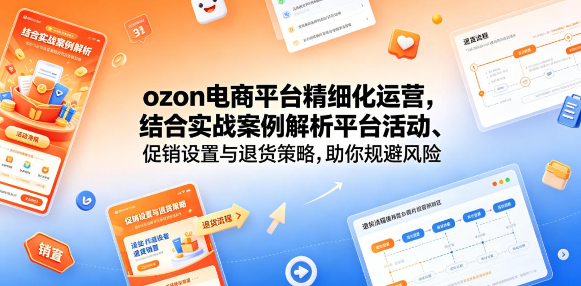 ozon电商平台精细化运营，结合实战案例解析平台活动、促销设置与退货策略，助你规避风险、提升销量-网创之家