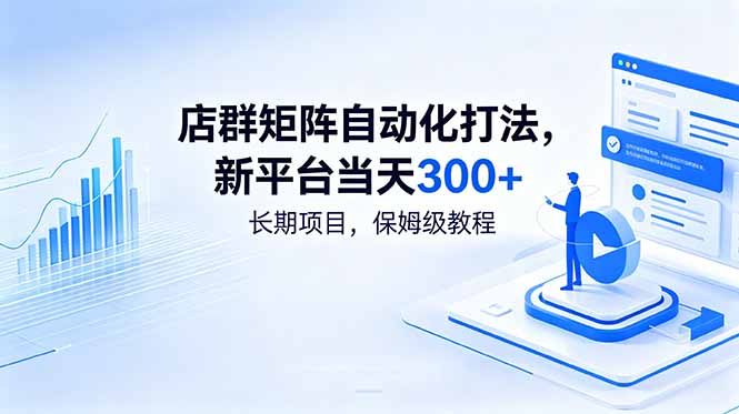 店群矩阵自动化打法，新平台当天300+，长期项目，保姆级教程-网创之家