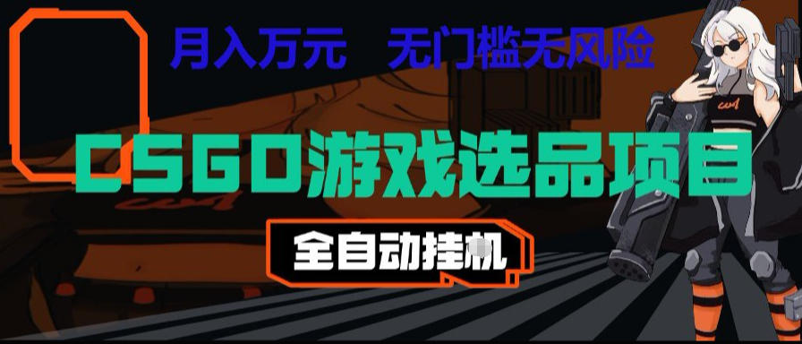 CSGO游戏自动扫货项目，全自动运行，月入1W，无风险，长期稳定可以做【揭秘】-网创之家