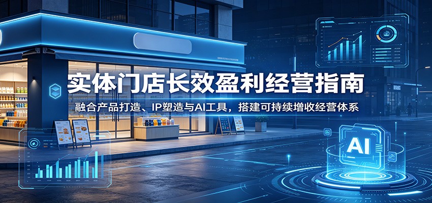 实体门店长效盈利经营指南：融合产品打造、IP塑造与AI工具，搭建可持续增收经营体系-网创之家
