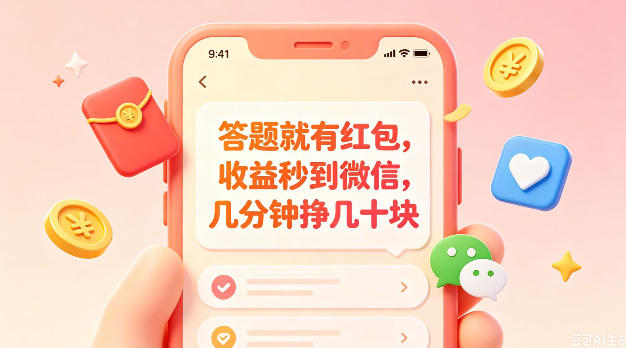 答题就有红包，收益秒到微信，几分钟挣几十块，学生党上班族宝妈都可以玩【揭秘】-网创之家