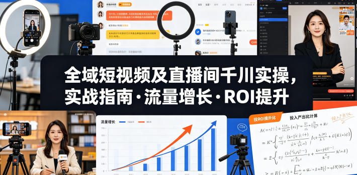 全域短视频及直播间千川实操，实战指南·流量增长·ROI提升(更新)-网创之家