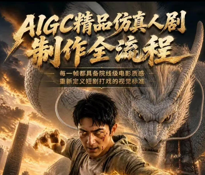 AIGC精品仿真人剧豢龙人全流程制作解析2026，国风仿真人创作+打斗剧情+人设编排，一站式AI短剧入门-网创之家