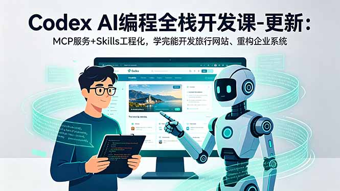 Codex AI编程全栈开发课-更新：MCP服务+Skills工程化，学完能开发旅行网站、重构企业系统-网创之家
