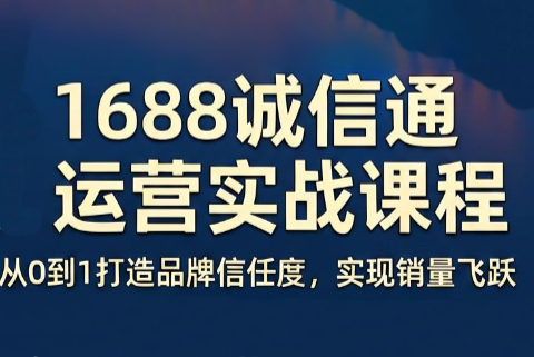 看山老师·阿里巴巴1688诚信通运营课程-网创之家