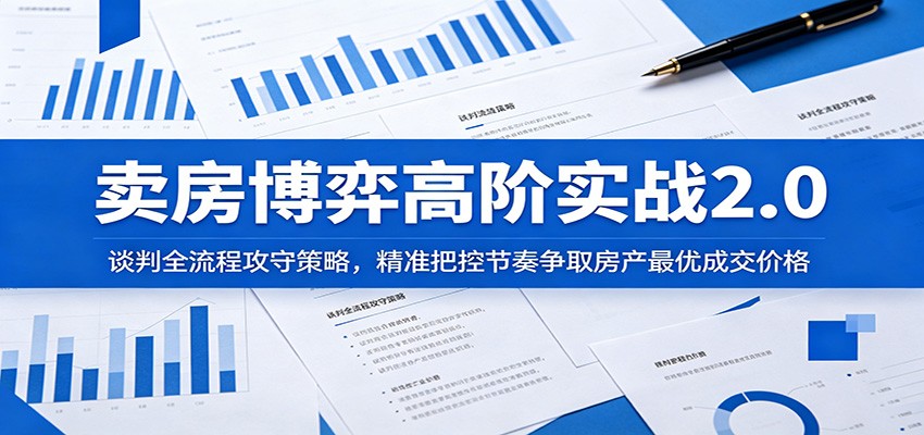 卖房博弈高阶实战2.0：谈判全流程攻守策略，精准把控节奏争取房产最优成交价格-网创之家