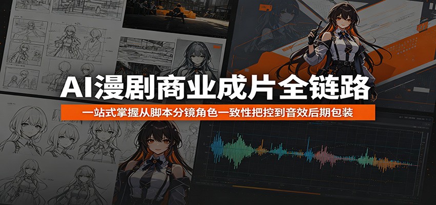 AI漫剧商业成片全链路：一站式掌握从脚本分镜角色一致性把控到音效后期包装-网创之家