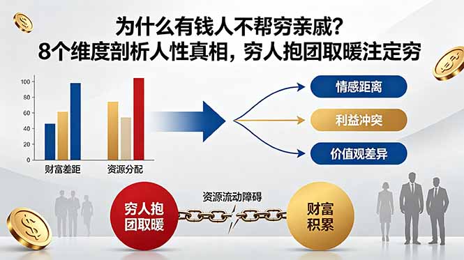付费文章：为什么有钱人不帮穷亲戚？8个维度剖析人性真相，穷人抱团取暖注定穷-网创之家