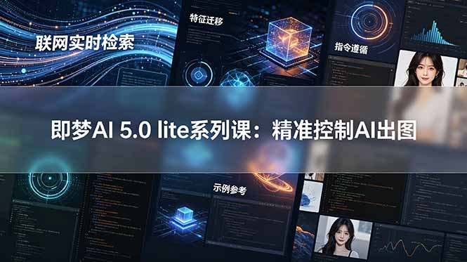 即梦AI 5.0 lite实战课：联网实时检索+特征迁移+指令遵循+示例参考，精准控制AI出图-网创之家