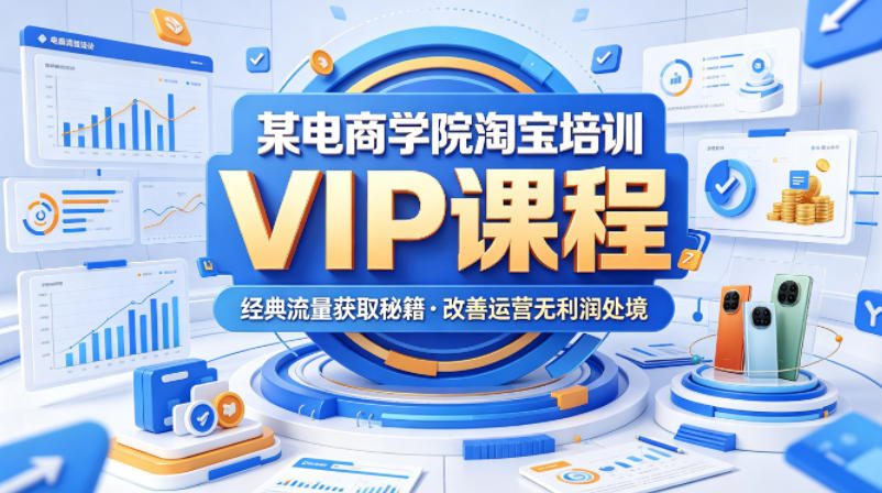 某电商学院淘宝培训VIP课程，各种经典有用的流量获取秘籍，改善运营产品没利润的处境(2026年6月)-网创之家