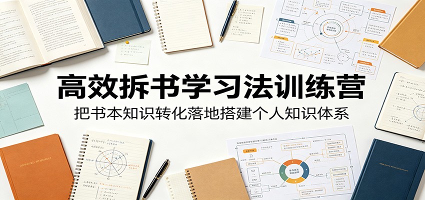 高效拆书学习法训练营，把书本知识转化落地搭建个人知识体系-网创之家