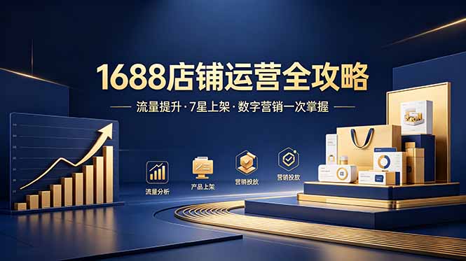 1688店铺没流量？产品上架不到7星？数字营销不会投？全套运营技能一次学(更新6月-网创之家