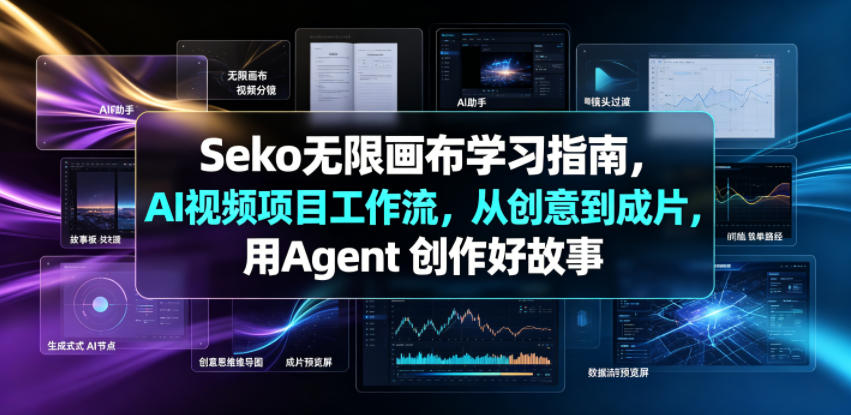 Seko无限画布学习指南，AI视频项目工作流，从创意到成片，用Agent 创作好故事-网创之家