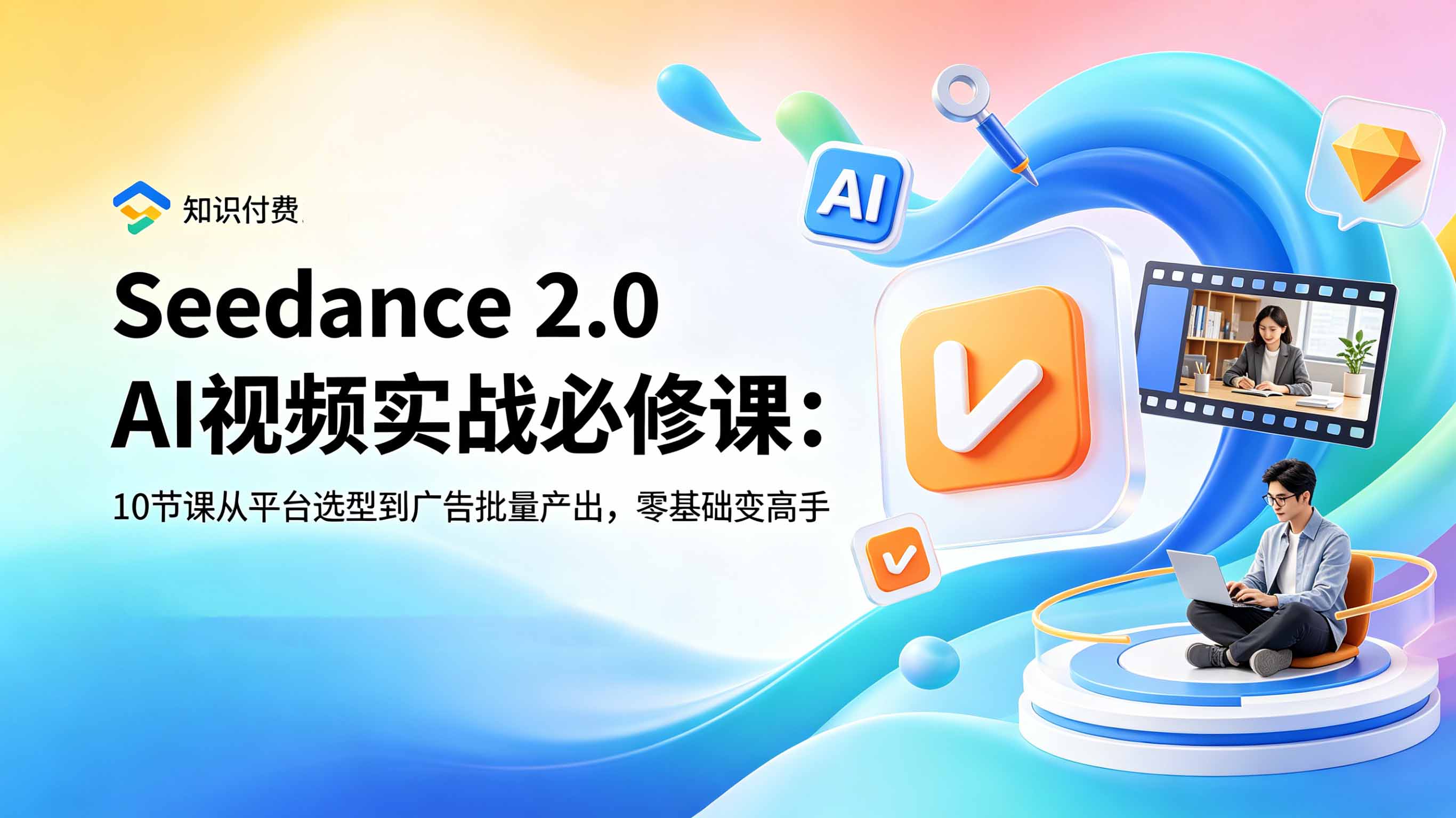 Seedance 2.0 AI视频实战必修课：10节课从平台选型到广告批量产出，零基础变高手-网创之家