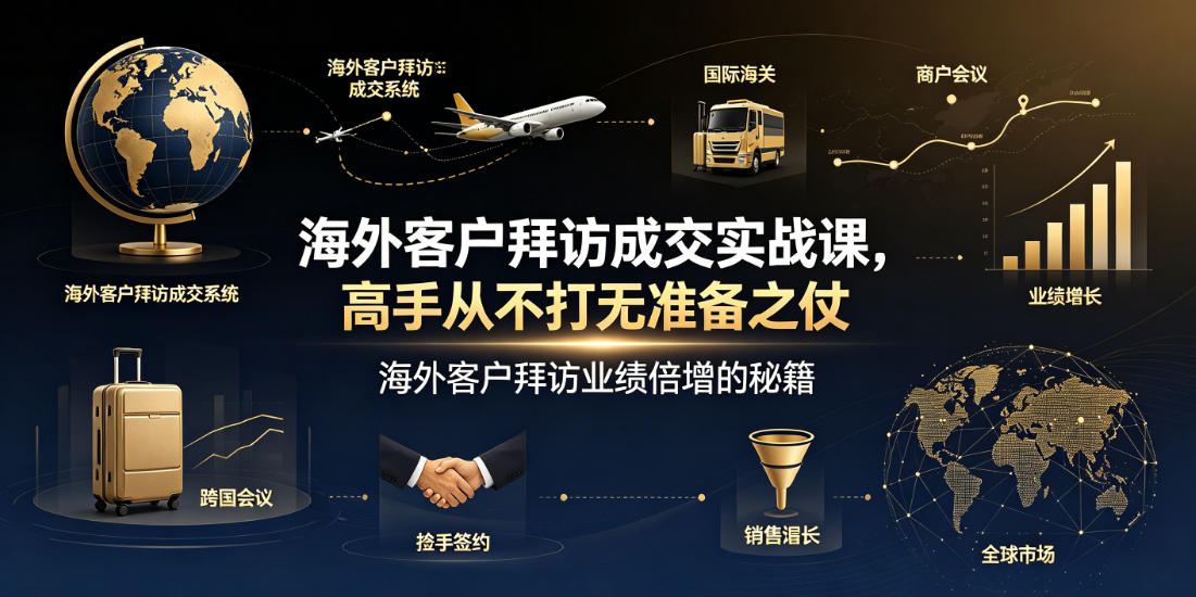 海外客户拜访成交实战课，高手从不打无准备之仗，海外客户拜访业绩倍增的秘籍-网创之家