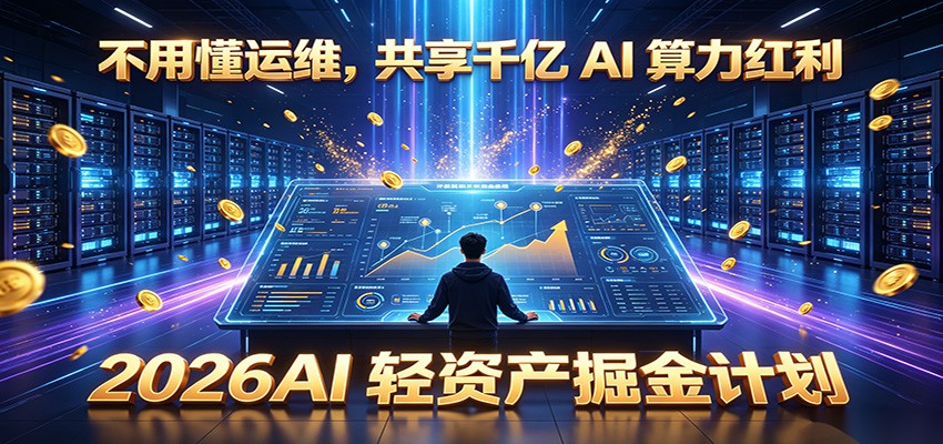 不用懂运维，共享千亿 AI 算力红利，2026AI 轻资产掘金计划-网创之家