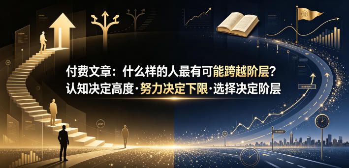 付费文章：什么样的人最有可能跨越阶层？认知决定高度·努力决定下限·选择决定阶层-网创之家