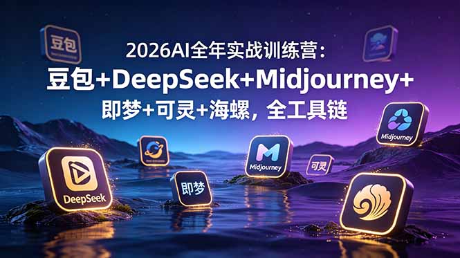 2026AI全年实战训练营：豆包+DeepSeek+Midjourney+即梦+可灵+海螺，全工具链-网创之家
