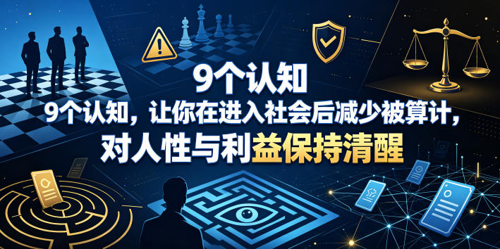 付费文章：9个认知，让你在进入社会后减少被算计，对人性与利益保持清醒-网创之家