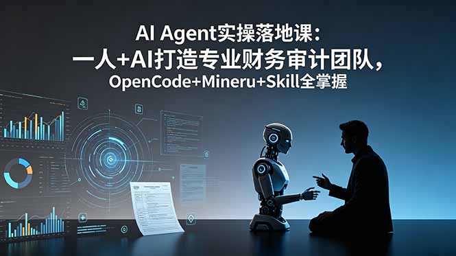 AI Agent实操落地课：一人+AI打造专业财务审计团队，OpenCode+Mineru+Skill全掌握-网创之家