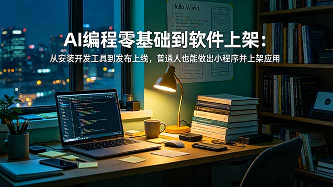 AI编程零基础到软件上架：从安装开发工具到发布上线，普通人也能做出小程序并上架应用商店-网创之家