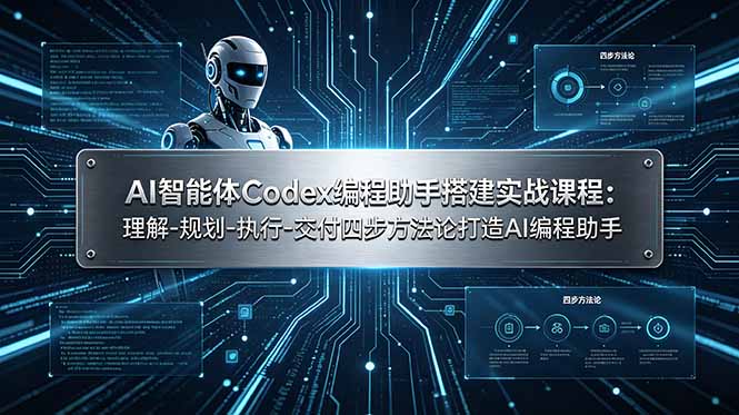 AI智能体Codex编程助手搭建实战课程：理解-规划-执行-交付四步方法论打造AI编程助手-网创之家