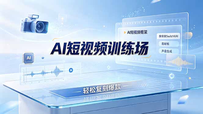 老陈AI短视频训练场：AI短视频框架+换背景SwitchXAI+首尾帧+声音生成，轻松复刻爆款-网创之家