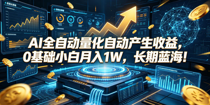 AI全自动量化自动产生收益，0基础小白月入1W，长期蓝海！【揭秘】-网创之家