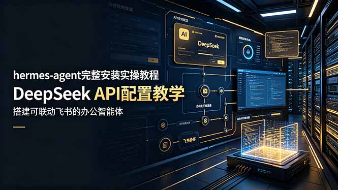 hermes-agent完整安装实操教程，DeepSeek API配置教学，搭建可联动飞书的办公智能体-网创之家