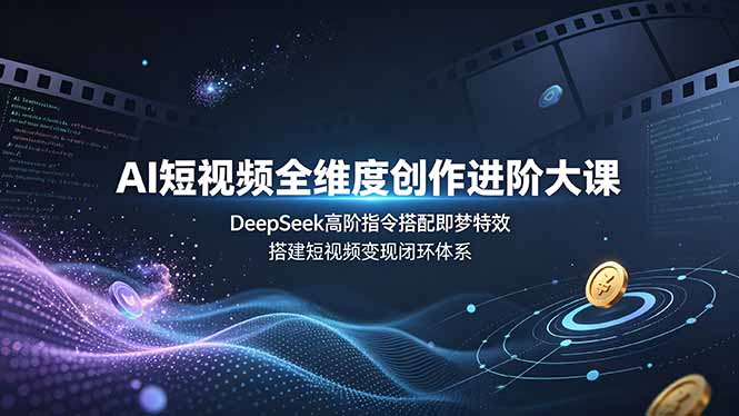 AI短视频全维度创作进阶大课，DeepSeek高阶指令搭配即梦特效，搭建短视频变现闭环体系-网创之家