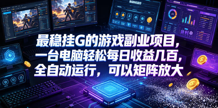AI游戏全自动挂机项目，单号日入100左右，可矩阵放大！-网创之家