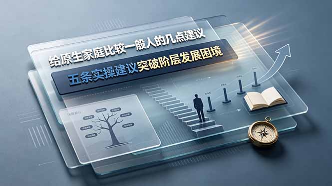 付费文章：给原生家庭比较一般人的几点建议，五条实操建议突破阶层发展困境-网创之家