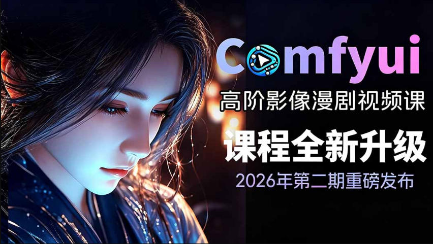 2026新版ComfyUI漫剧动画全流程实战课，0基础入门到进阶全流程动态漫，轻松实现流量变现-网创之家